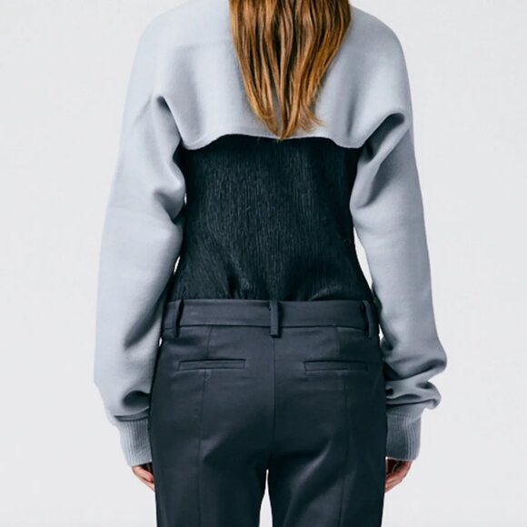 Tibi Airy Extrafine Wool Sleeve Shrug - Picture 2 of 4